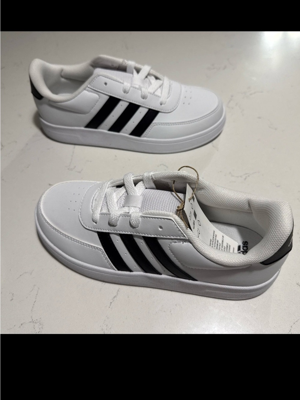 Adidas Breaknet 2.0 Kids Sneakers White Black US 3
